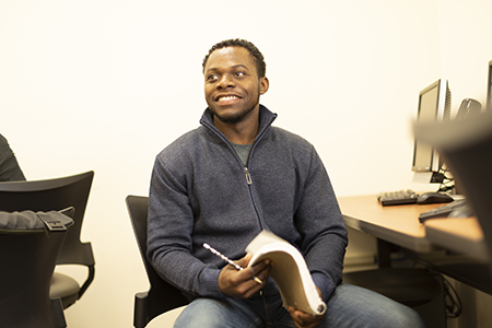 Student in a classroom setting