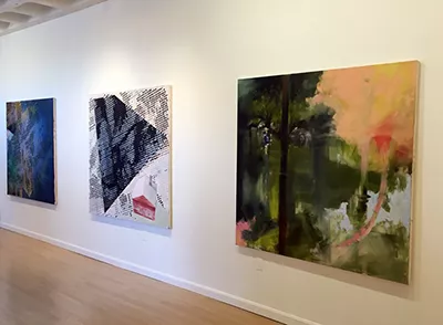 Examples of artwork in the Counterfeit Conveyance exhibit