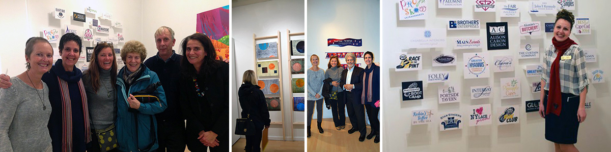 Participating artists and visitors to the 2016 4Cs Art Faculty exhibit