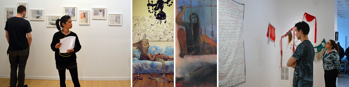 Examples from the Outlines: Provincetown Contemporary Women Artist exhibit