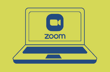 Drawing of a laptop using Zoom