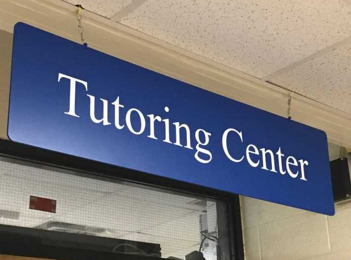 Sign identifying the Tutoring Center
