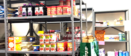 inside of food pantry